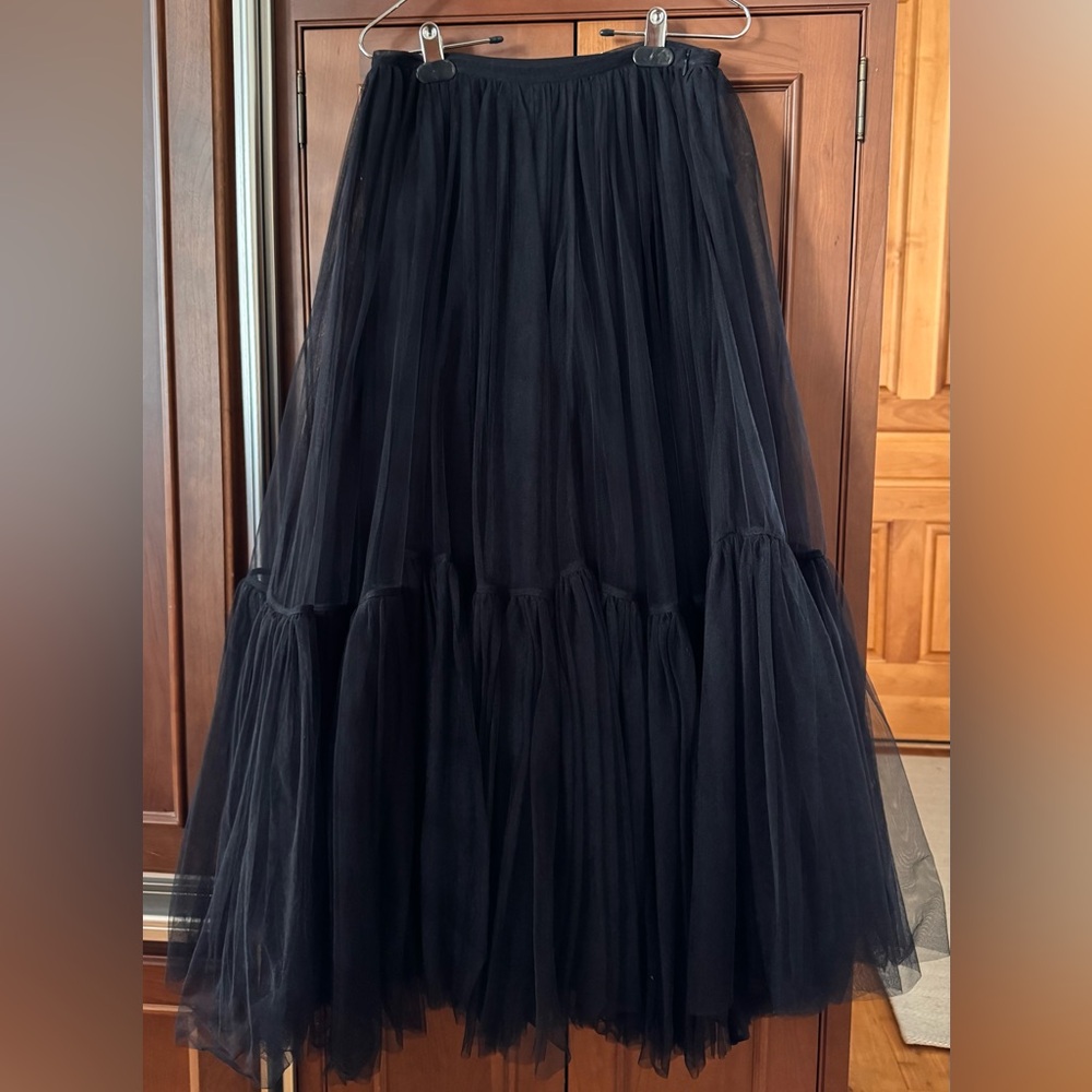 Dior Black Maxi Tulle Skirt